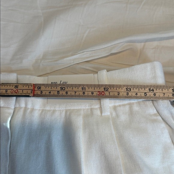 Abercrombie & Fitch Low Rise White Tailored Linen-Blend Wide Leg Pant Size 4 NWT - Picture 10 of 10